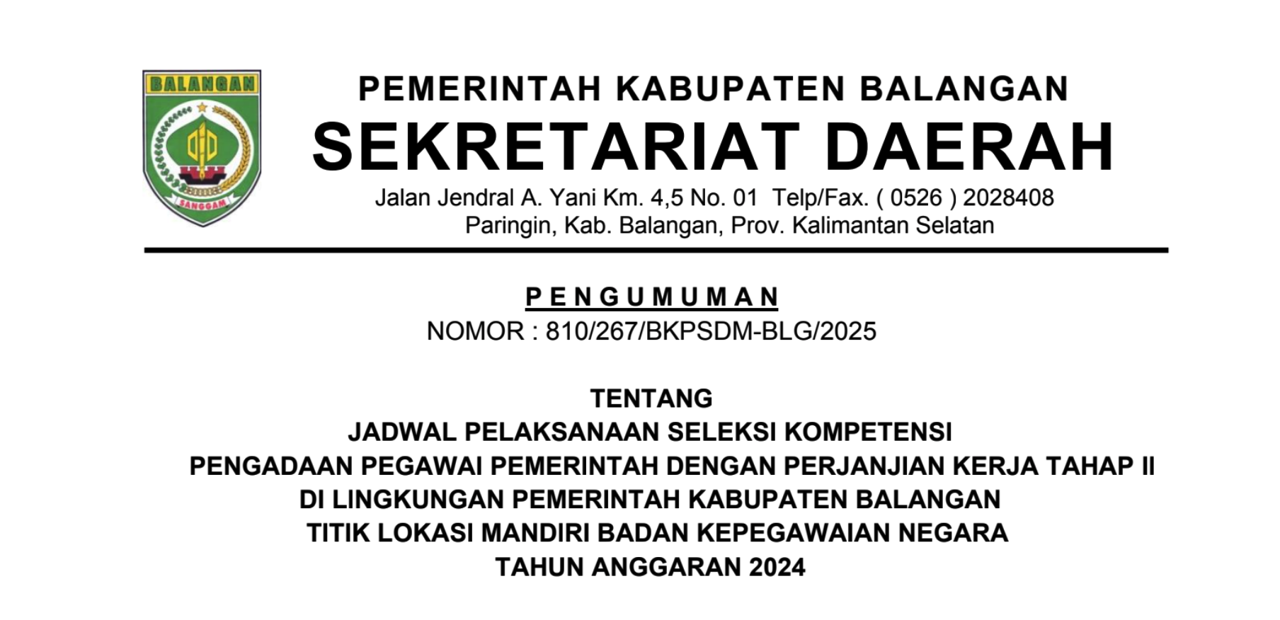 Jadwal Pelaksanaan Seleksi Kompetensi PPPK Tahap 2 Tilok Mandiri BKN T.A 2024